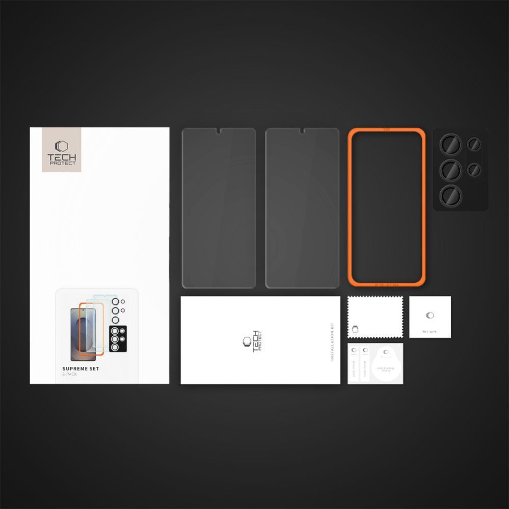 Other goods Tech-Protect Tech-Protect Supreme Set for Samsung Galaxy S25 Ultra 2x Tempered Glass Screen Protector / Camera Tempered Glass - Clear