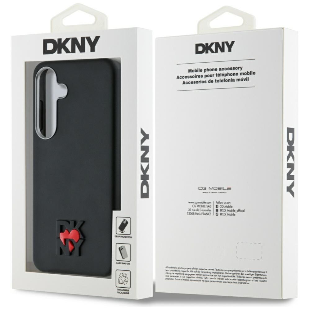 Citas preces DKNY DKNY Leather Heart of NY Case for Samsung Galaxy S25 - Black