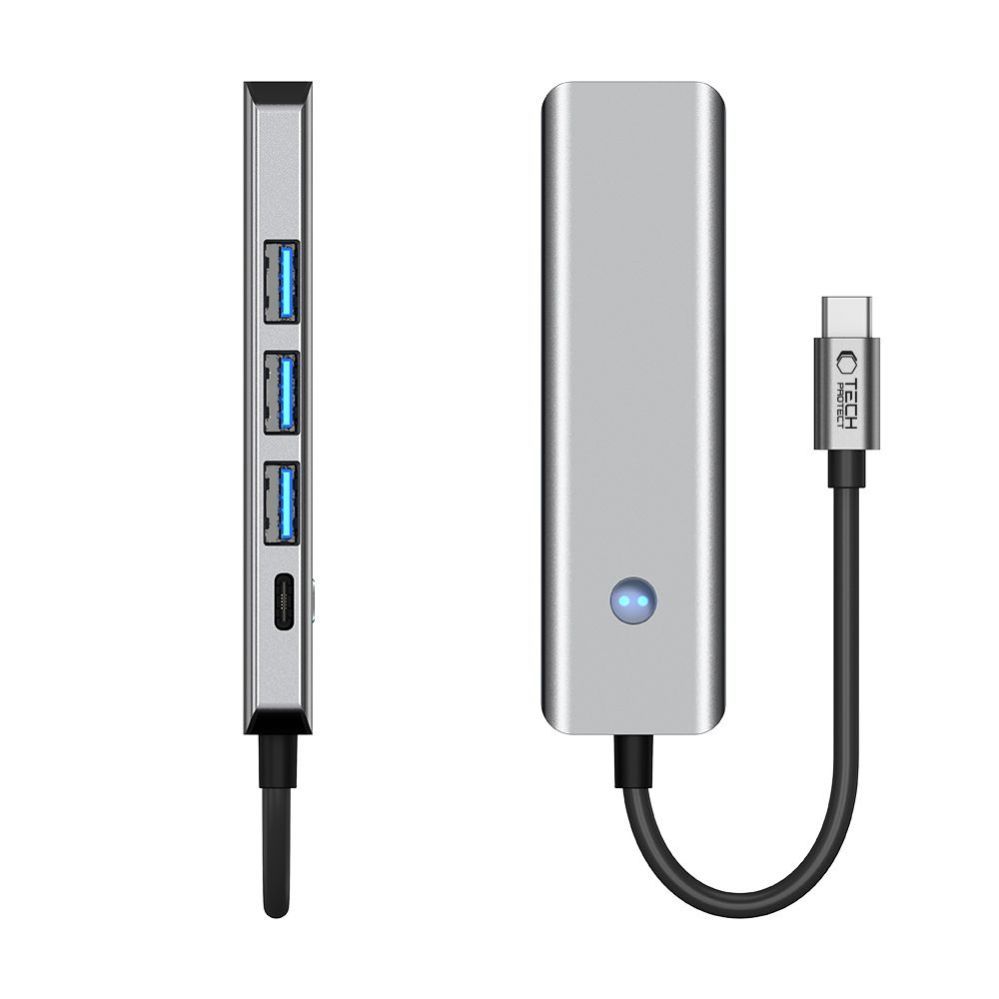 Other goods Tech-Protect Tech-Protect HB01 HUB Adapter 5in1 USB-C + USB3.0 + HDMI 4K 60Hz + PD100W - gray