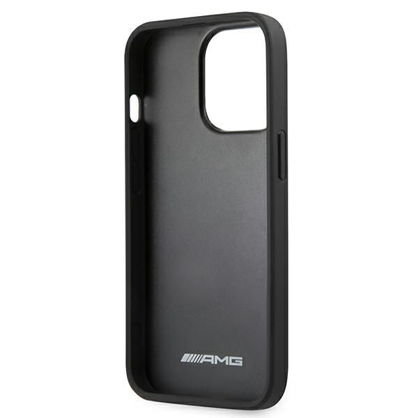 Citas preces Mercedes-Benz AMG Leather Hot Stamped Case for iPhone 13 Pro / 13 6.1" - Black