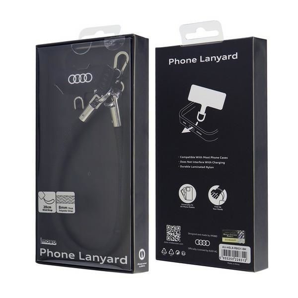 Citas preces Audi Audi Crossbody Lanyard Universal 28cm x 8mm - Black