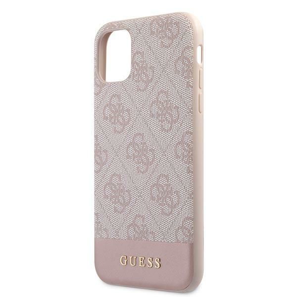Citas preces Guess Guess 4G Stripe Collection Case for iPhone 11 / Xr 6.1" - Pink