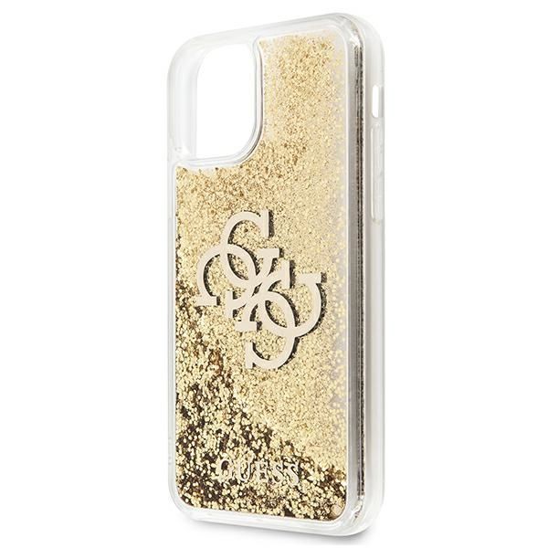 Citas preces Guess Guess 4G Big Liquid Glitter case for iPhone 11 6.1" / Xr - gold