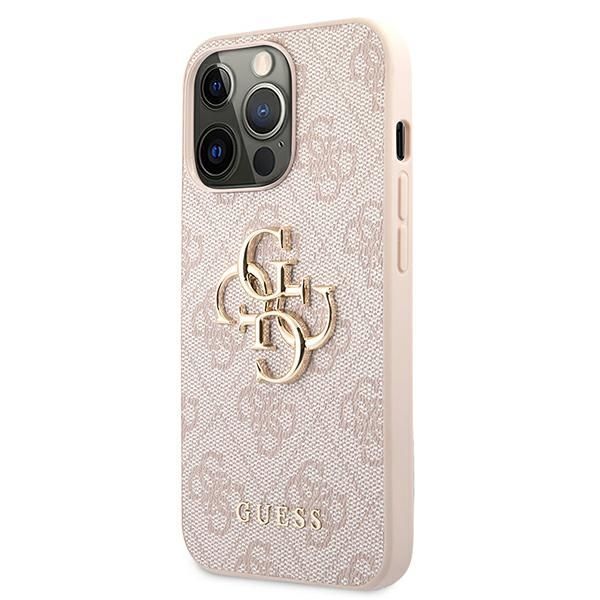 Citas preces Guess Guess 4G Big Metal Logo Case for iPhone 13 Pro / 13 6.1" - Pink