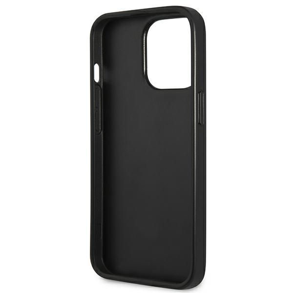 Citas preces Guess Guess Saffiano 4G Small Metal Logo case for iPhone 13 Pro / 13 6.1" - black