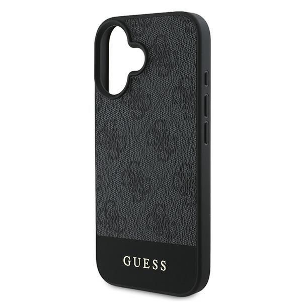 Citas preces Guess Guess 4G Bottom Stripe Case for iPhone 16 Plus 6.7" - Gray