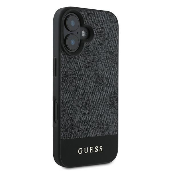 Citas preces Guess Guess 4G Bottom Stripe Case for iPhone 16 Plus 6.7" - Gray