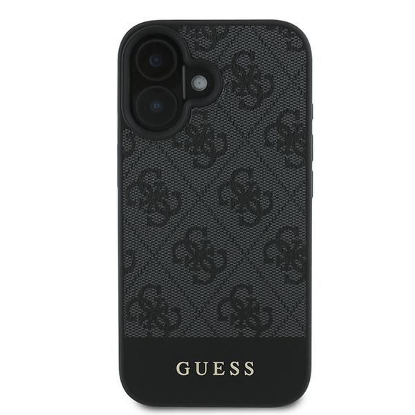 Citas preces Guess Guess 4G Bottom Stripe Case for iPhone 16 Plus 6.7" - Gray