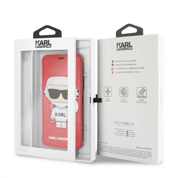 Citas preces Karl Lagerfeld Karl Lagerfeld Karl Space Cosmonaut iPhone X/XS Case - Red
