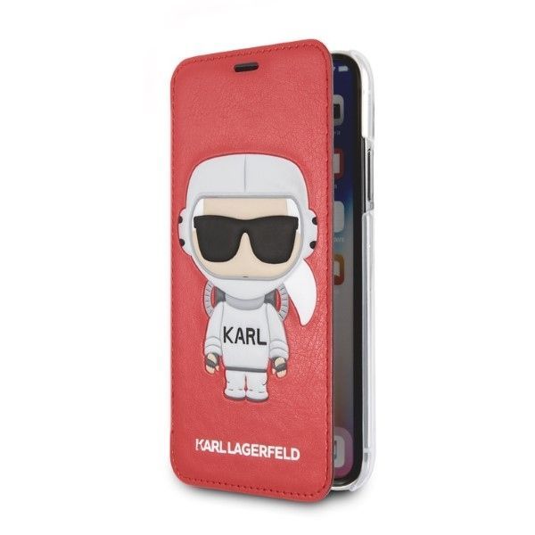 Citas preces Karl Lagerfeld Karl Lagerfeld Karl Space Cosmonaut iPhone X/XS Case - Red