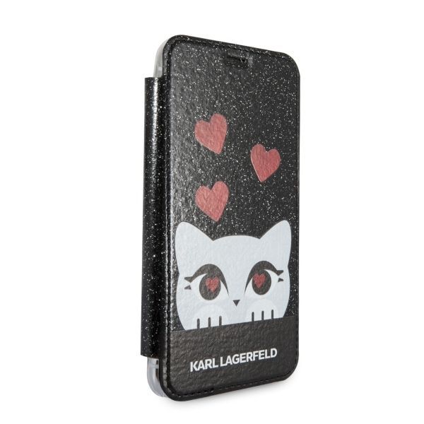Citas preces Karl Lagerfeld Karl Lagerfeld Valentine iPhone X/Xs Case - Black