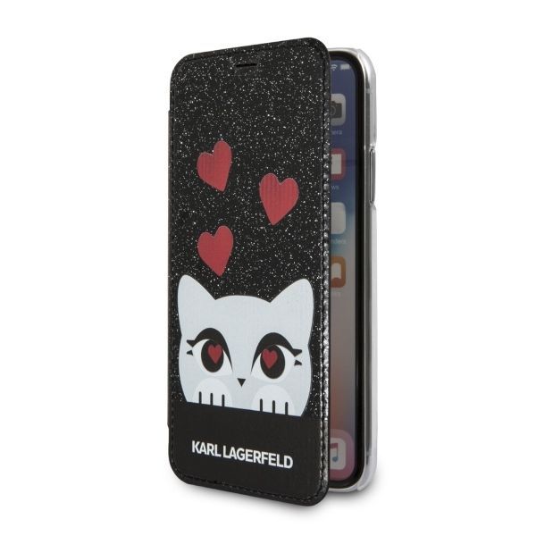 Citas preces Karl Lagerfeld Karl Lagerfeld Valentine iPhone X/Xs Case - Black