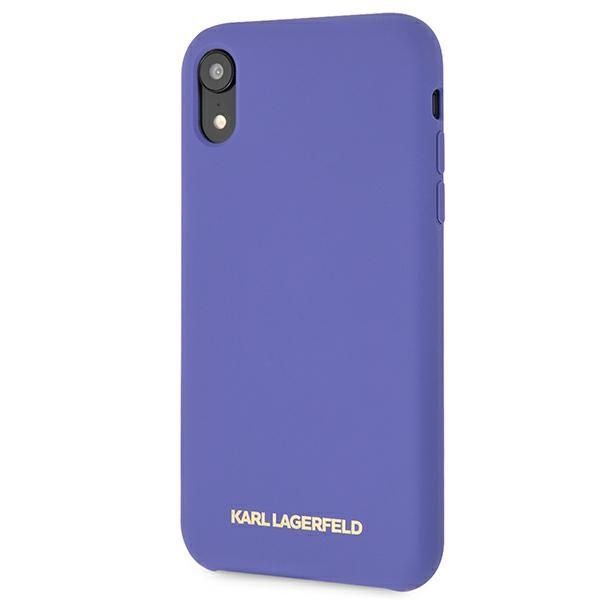 Citas preces Karl Lagerfeld Karl Lagerfeld Silicone iPhone Xr Case - Purple