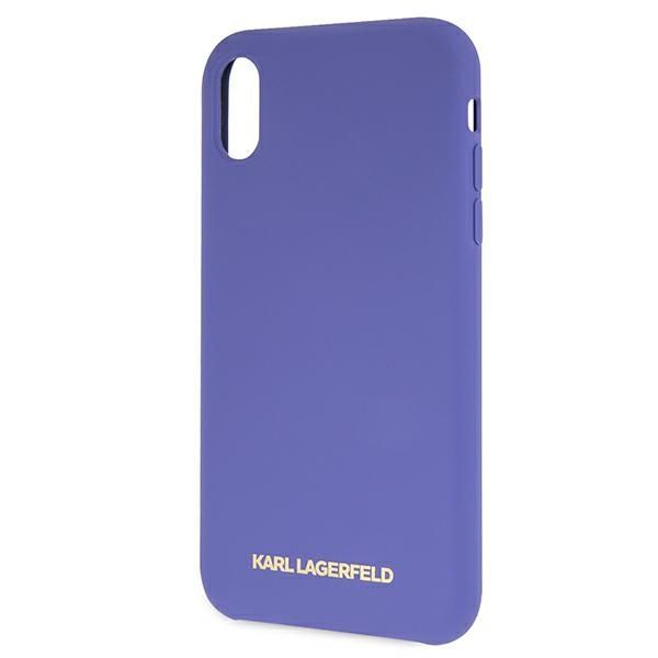 Citas preces Karl Lagerfeld Karl Lagerfeld Silicone iPhone Xr Case - Purple