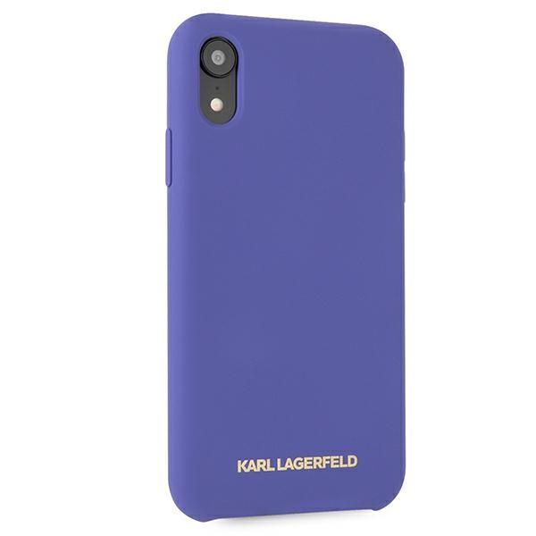 Citas preces Karl Lagerfeld Karl Lagerfeld Silicone iPhone Xr Case - Purple