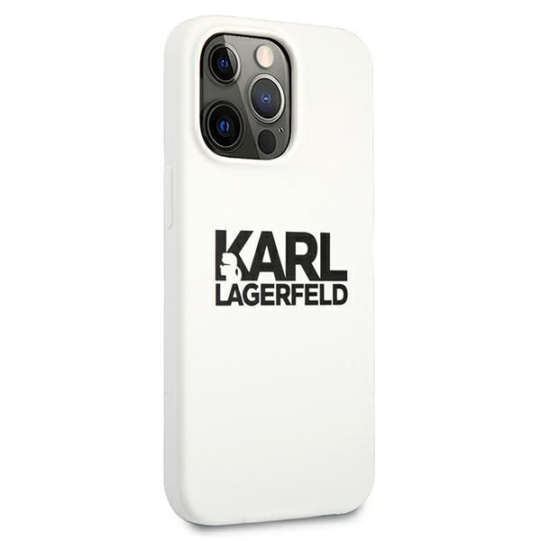 Citas preces Karl Lagerfeld Karl Lagerfeld Silicone Stack Logo Case for iPhone 13 Pro / 13 6.1" - White
