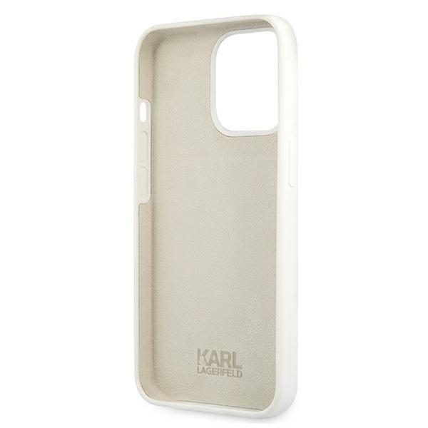 Citas preces Karl Lagerfeld Karl Lagerfeld Silicone Stack Logo Case for iPhone 13 Pro / 13 6.1" - White