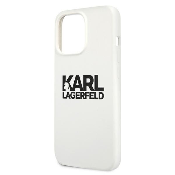 Citas preces Karl Lagerfeld Karl Lagerfeld Silicone Stack Logo Case for iPhone 13 Pro / 13 6.1" - White