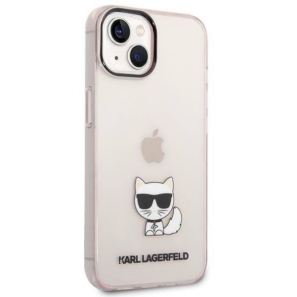 Other goods Karl Lagerfeld Karl Lagerfeld Transparent Choupette Body Case for iPhone 14 Plus / 15 Plus 6.7" - Pink