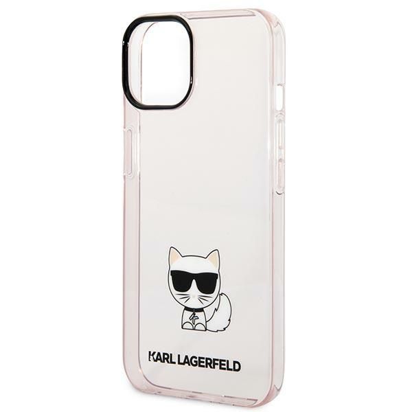 Other goods Karl Lagerfeld Karl Lagerfeld Transparent Choupette Body Case for iPhone 14 Plus / 15 Plus 6.7" - Pink