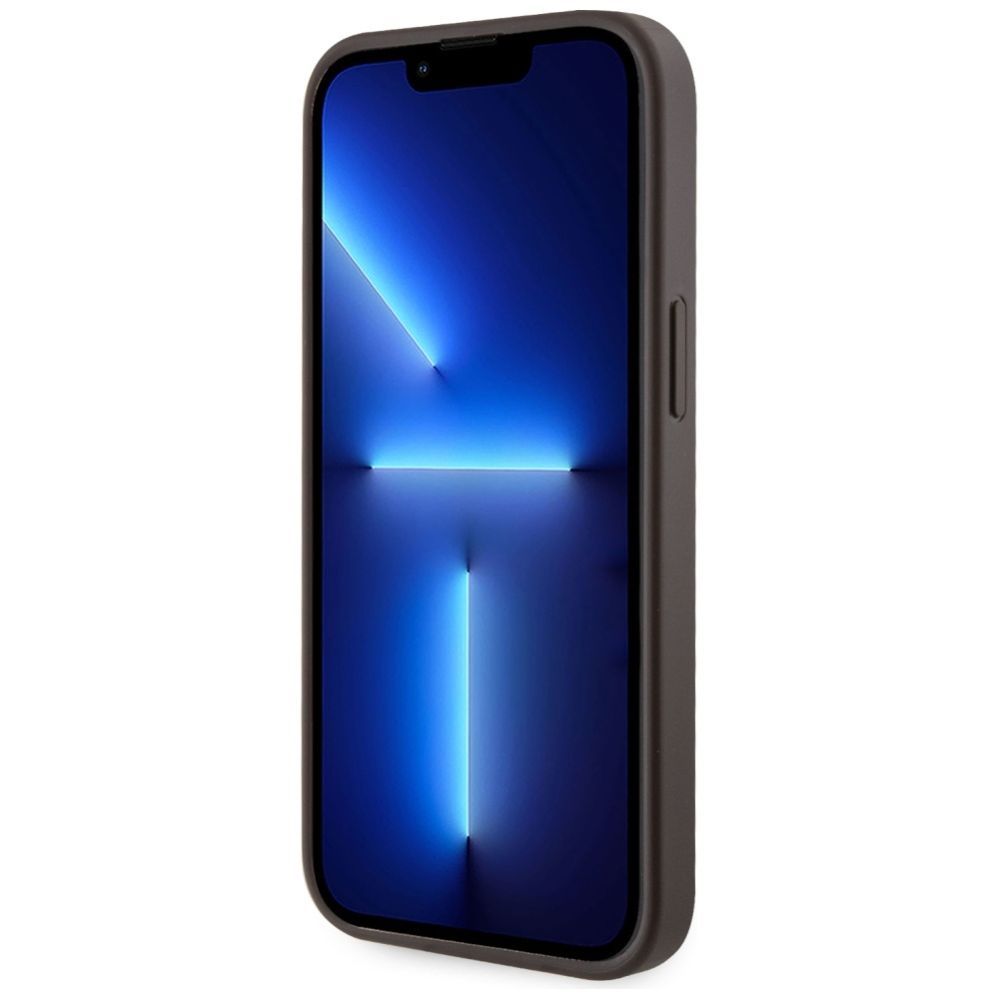 Citas preces Guess Guess 4G Stripes case with Magsafe wallet for iPhone 15 brown