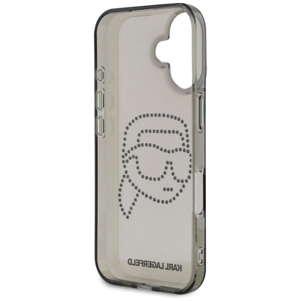 Kitos prekės Karl Lagerfeld Karl Lagerfeld IML Rhinestones Karl Head Case for iPhone 16 Black