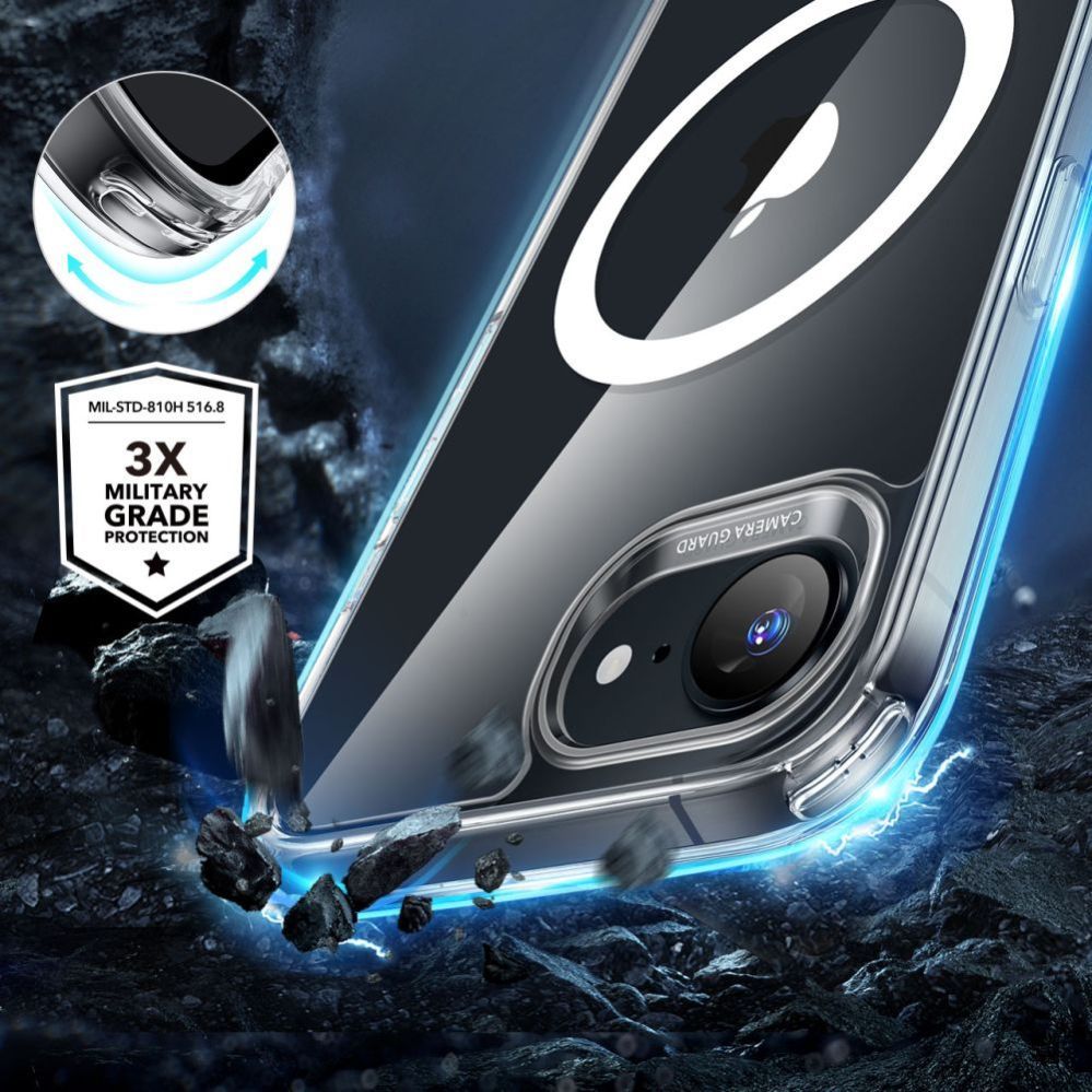 Citas preces ESR ESR Classic Hybrid Halolock MagSafe iPhone 16e Case - Clear