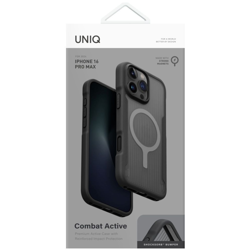 Kitos prekės UNIQ Uniq Combat Active Magclick Charging Case for iPhone 16 Pro Max - Black