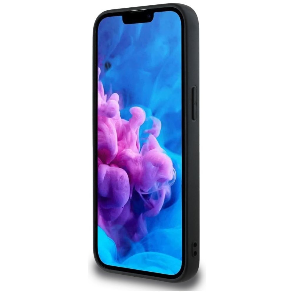 Citas preces DKNY DKNY Leather Checkered Mono Pattern MagSafe iPhone 16e Case - Black