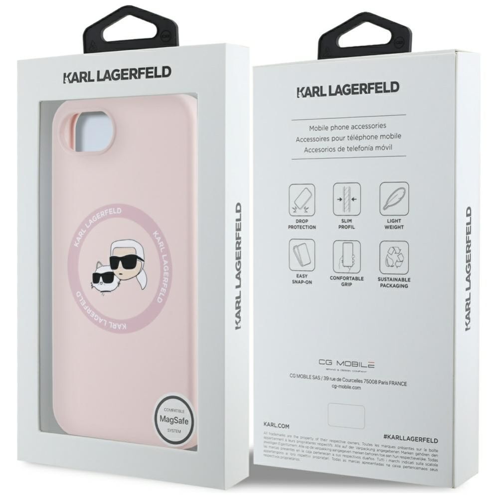 Other goods Karl Lagerfeld Karl Lagerfeld Silicone Karl&Choupette Heads MagSafe iPhone 16e Case - Pink