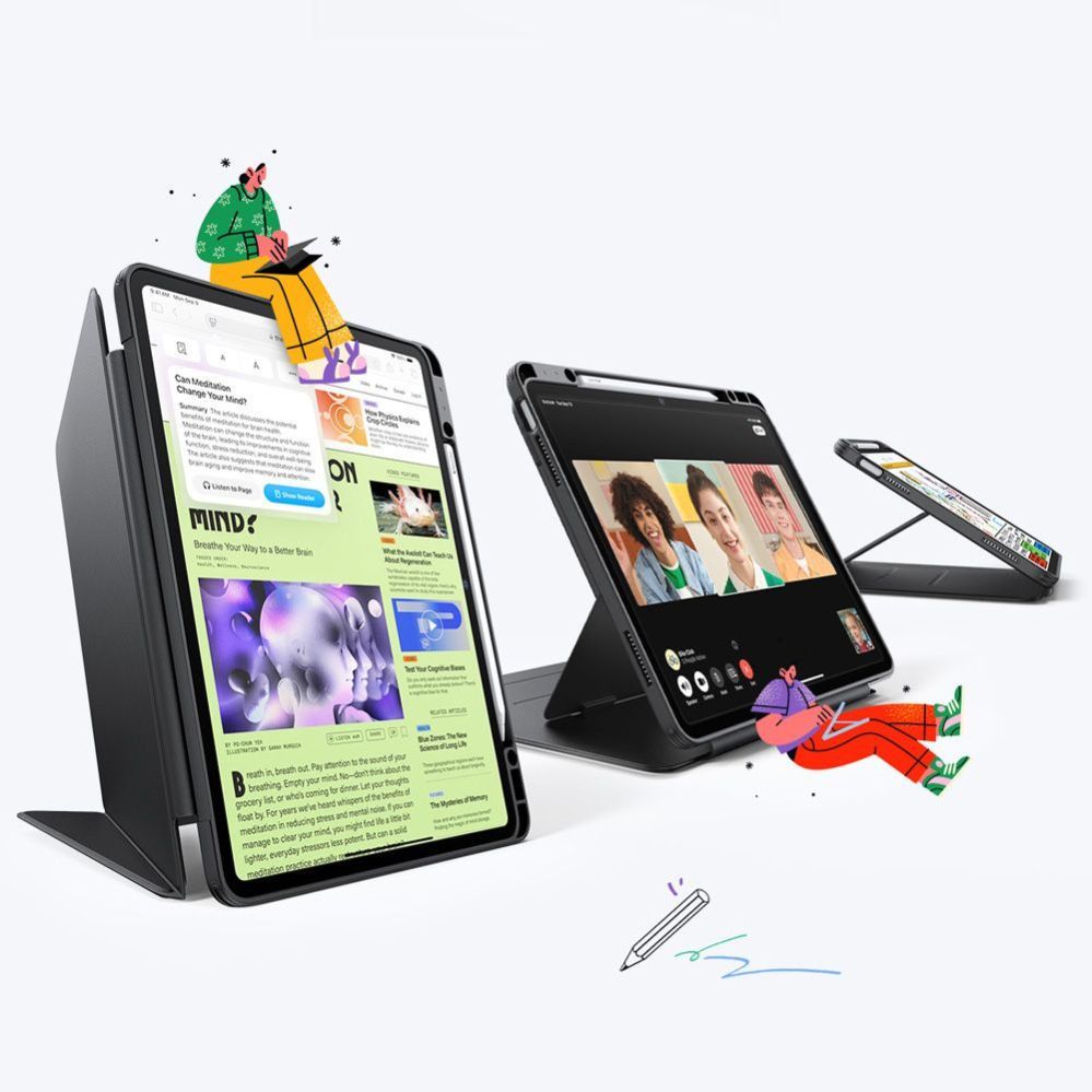 Citas preces ESR ESR Flip Hybrid Case for iPad Air 13" 1 / 2 (gen.) 2024-2025 - Black