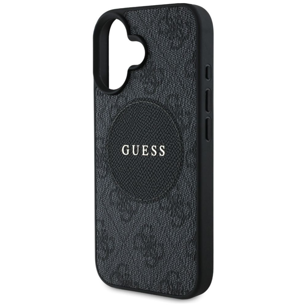 Citas preces Guess Guess 4G Circle Classic Logo MagSafe case for iPhone 16 - black