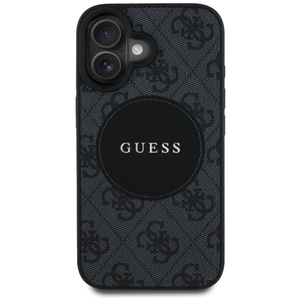 Citas preces Guess Guess 4G Circle Classic Logo MagSafe case for iPhone 16 - black