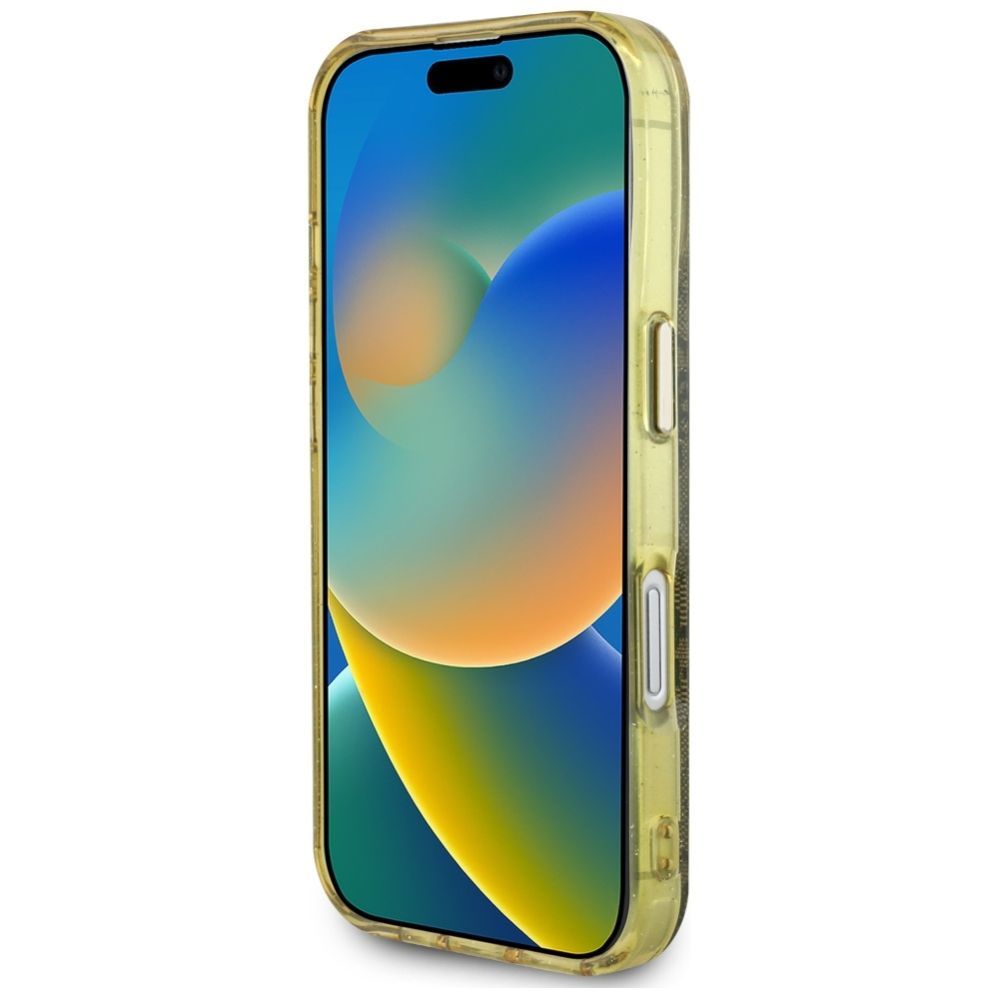 Citas preces Guess Guess IML Metal Glitter 4G Circle Triangle MagSafe Case for iPhone 16 - Brown