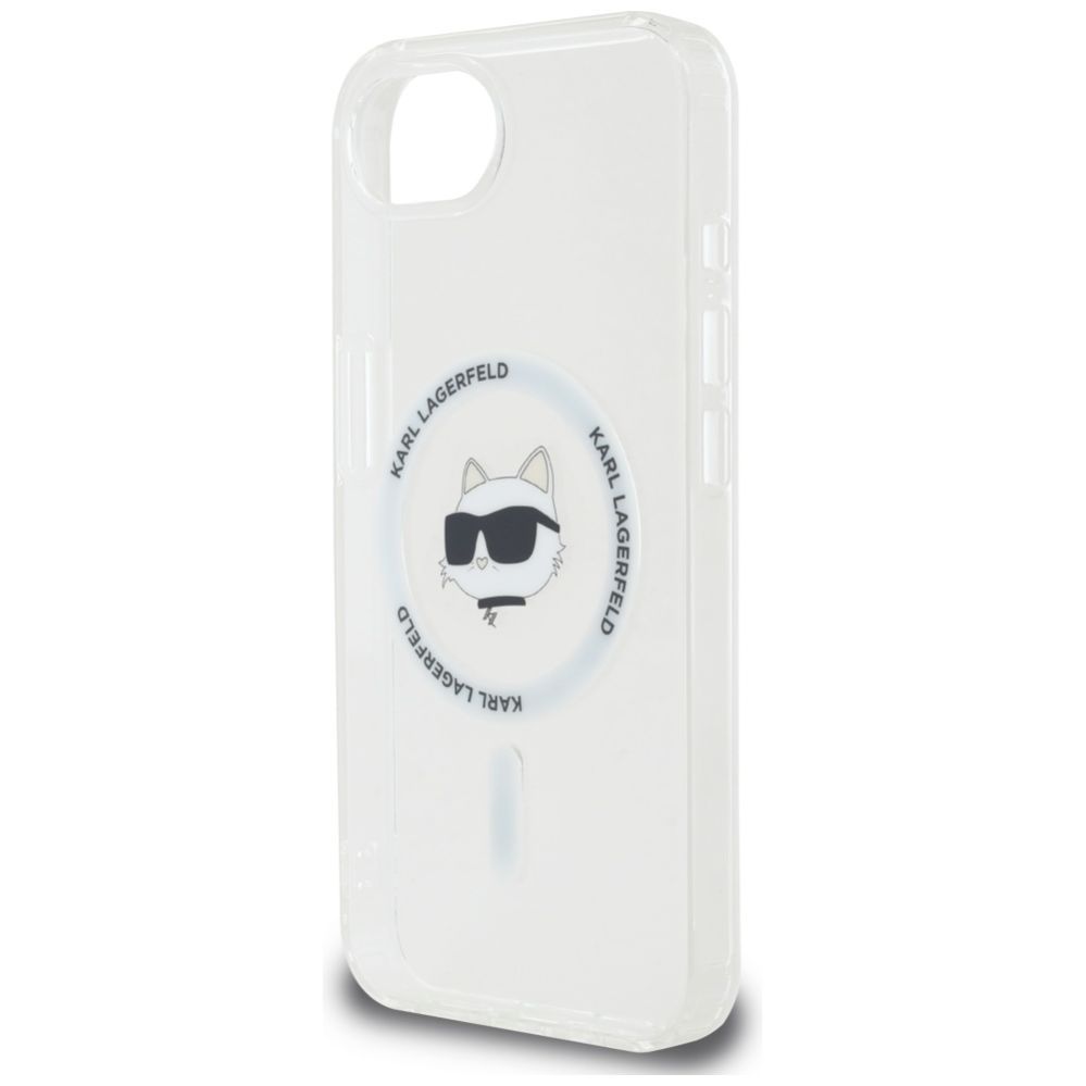 Kitos prekės Karl Lagerfeld Karl Lagerfeld IML Metal Choupette Head MagSafe iPhone 16e Case - White