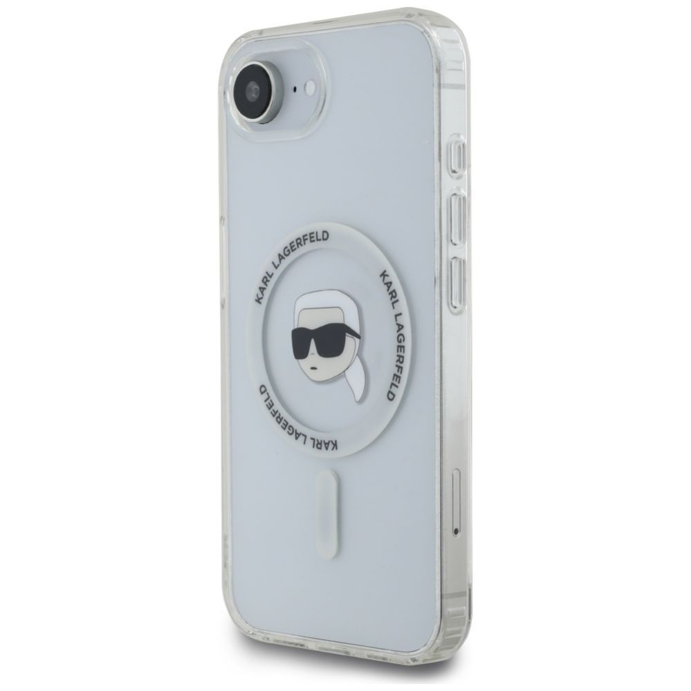 Citas preces Karl Lagerfeld Karl Lagerfeld IML Metal Karl Head MagSafe Case for iPhone 16e White