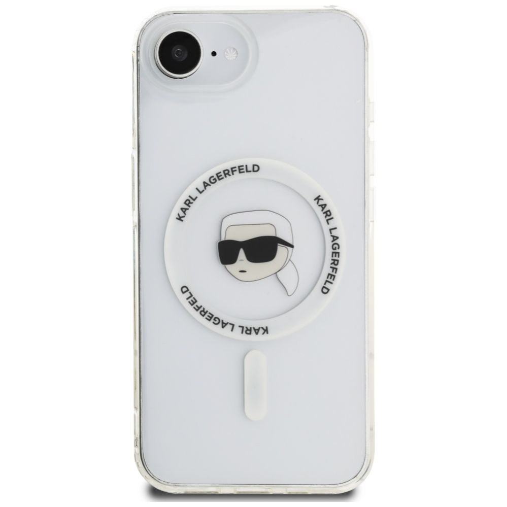 Citas preces Karl Lagerfeld Karl Lagerfeld IML Metal Karl Head MagSafe Case for iPhone 16e White