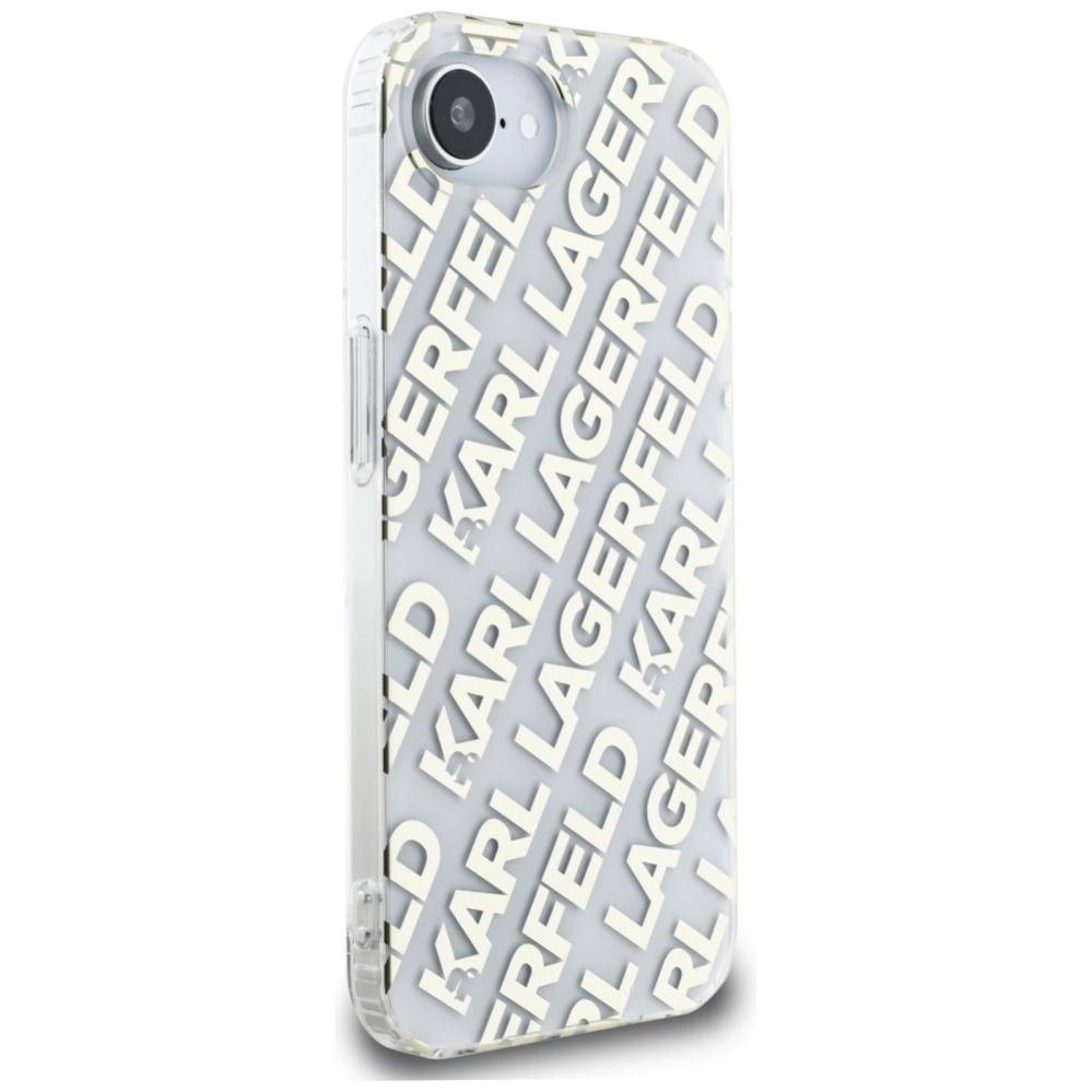 Citas preces Karl Lagerfeld Karl Lagerfeld IML Repeat Logo iPhone 16e Case - Gold