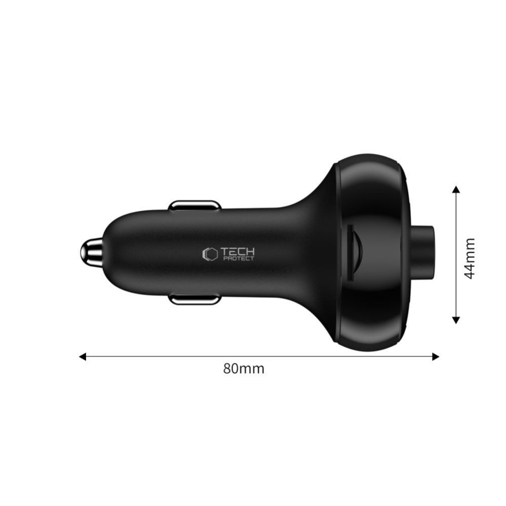 Other goods Tech-Protect Tech-Protect CC06 3-port PD72W car charger with transmitter - black