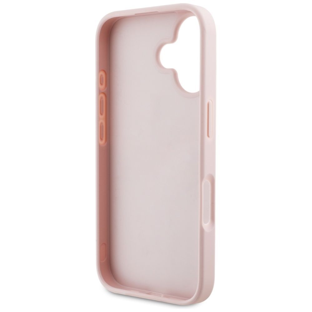 Citas preces Guess Guess Grained Roses Big 4G logo iPhone 16 case - pink