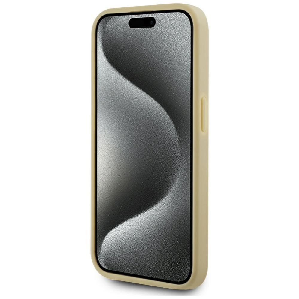 Citas preces Karl Lagerfeld Karl Lagerfeld Wrinkled Metal Signature iPhone 15 Pro Max Case - Gold
