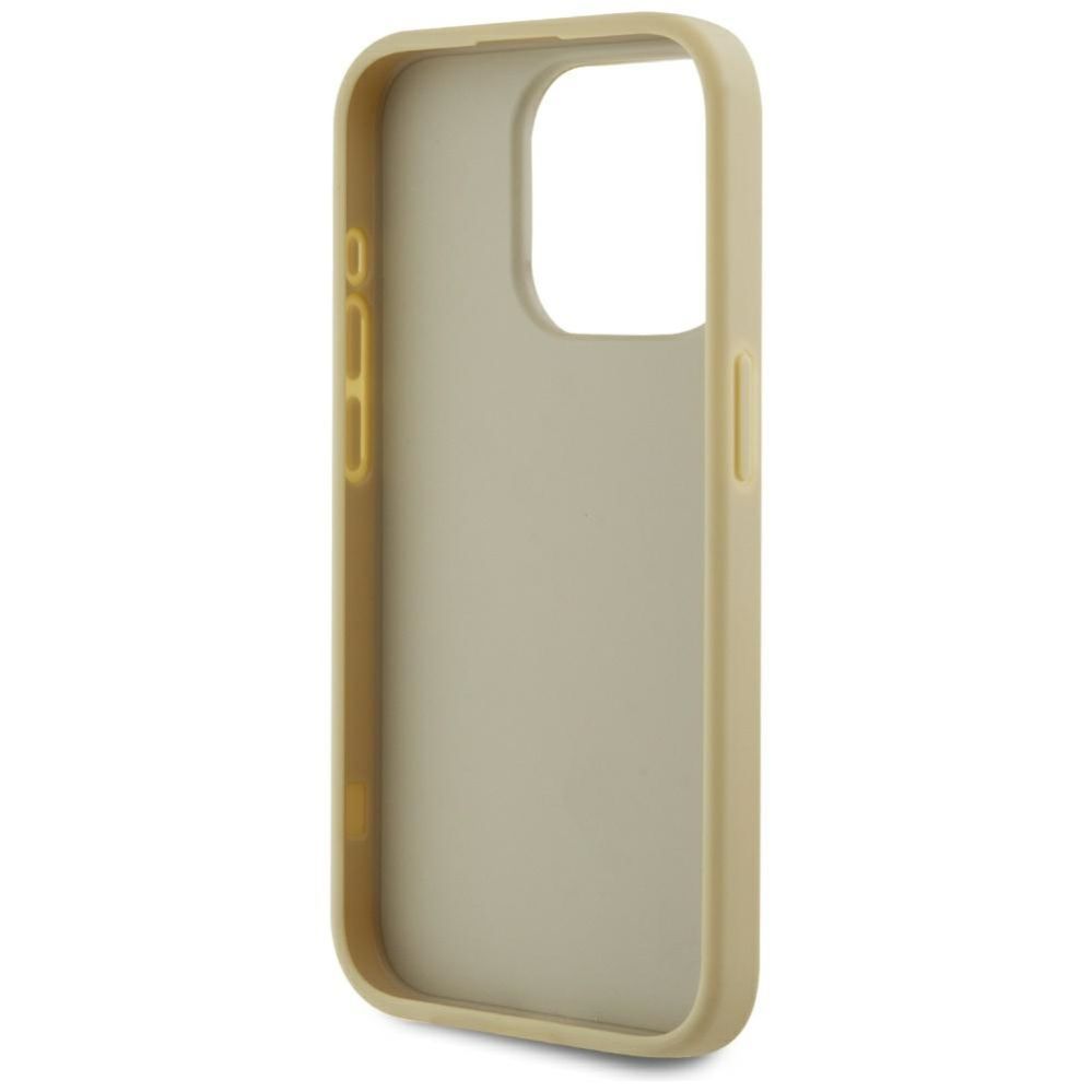 Citas preces Karl Lagerfeld Karl Lagerfeld Wrinkled Metal Signature iPhone 15 Pro Case - Gold