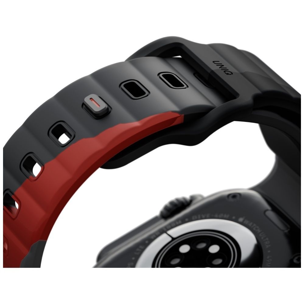 Citas preces UNIQ Uniq Stride De Rubber Strap for Apple Watch 44 / 45 / 46 / 49 mm - Gray