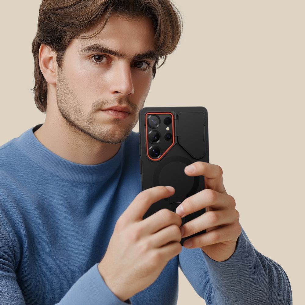 Other goods Tech-Protect Tech-Protect Kevlar Aura MagSafe Case for Samsung Galaxy S25 Ultra - Black/Orange