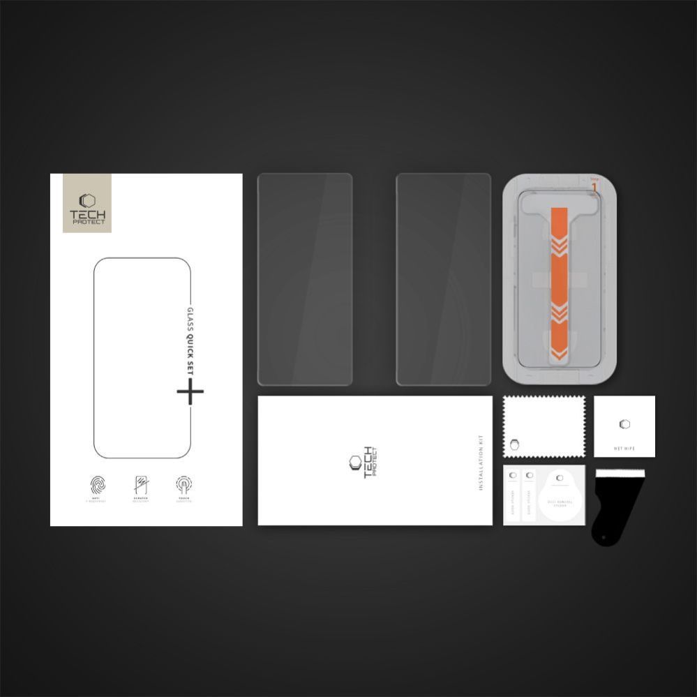 Other goods Tech-Protect Tech-Protect Quick Set+ Tempered Glass for Samsung Galaxy S25 - Transparent