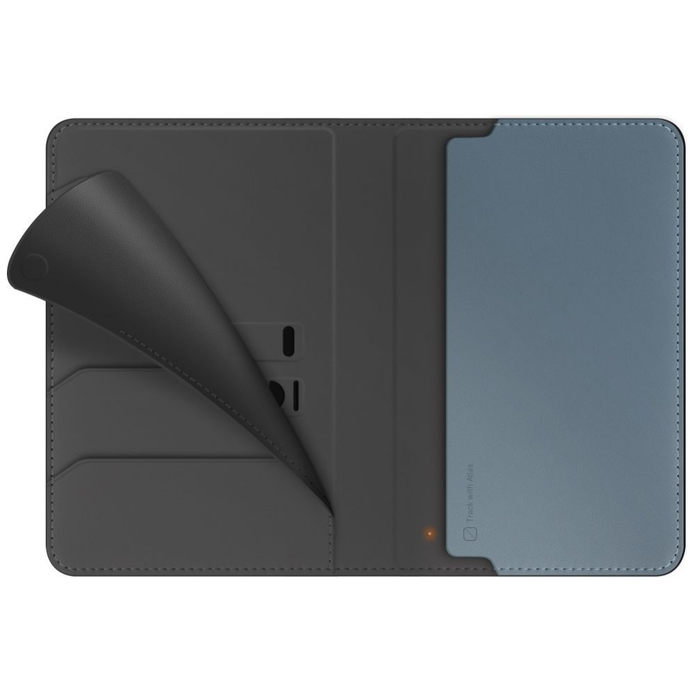 Citas preces UNIQ Uniq Belmont Passport Case with Apple Find My RFID Blocking Gray Blue