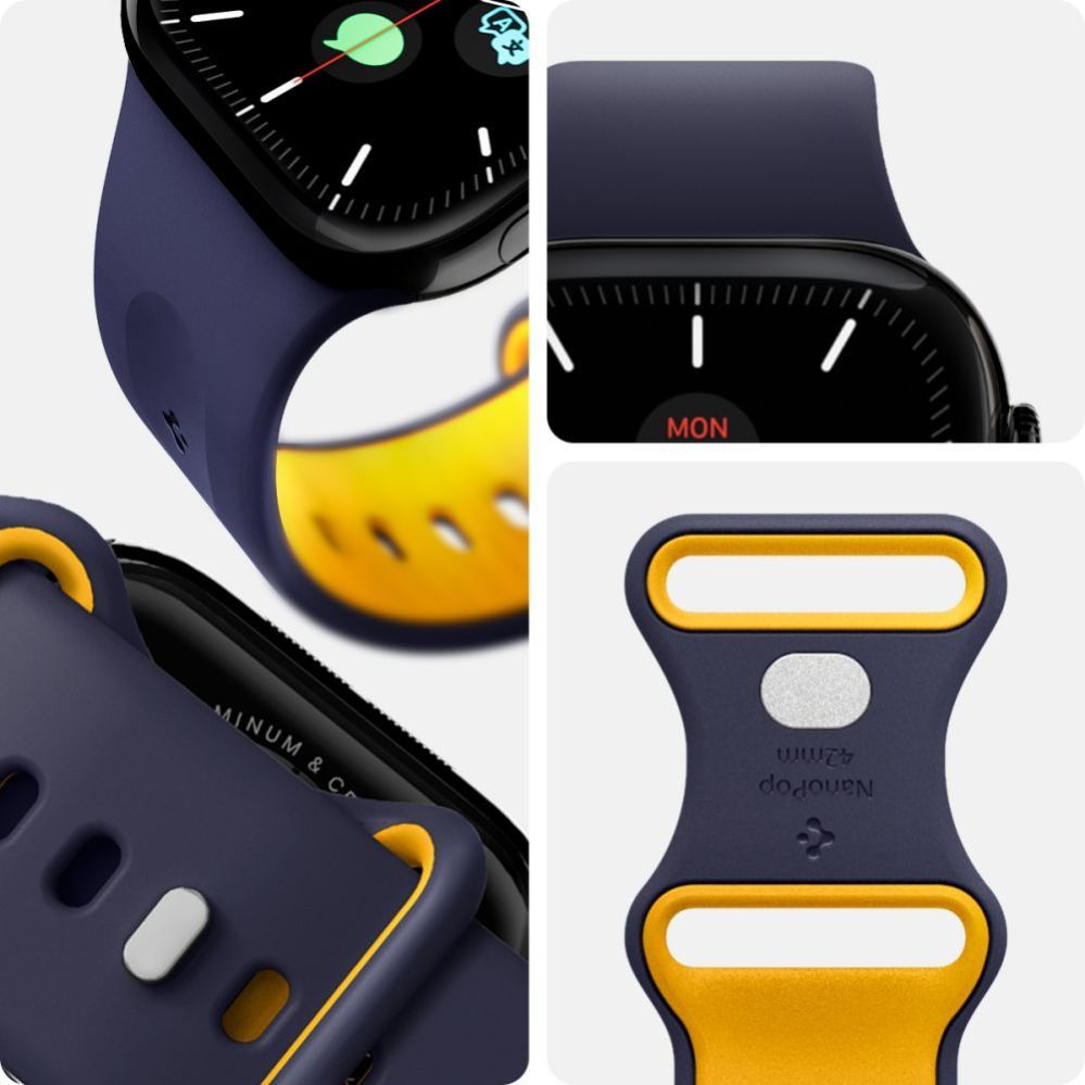 Citas preces Spigen Spigen Nano Pop Strap for Apple Watch 40/41/42 mm - Navy Blue/Orange