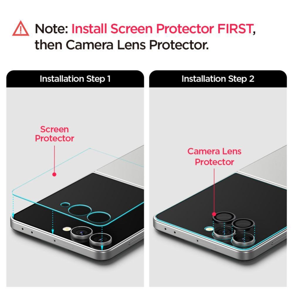 Citas preces Spigen Spigen Optik Pro HD Glas.TR EZ Fit 2-pack Camera Protector for Samsung Galaxy Z Flip 7 - Black