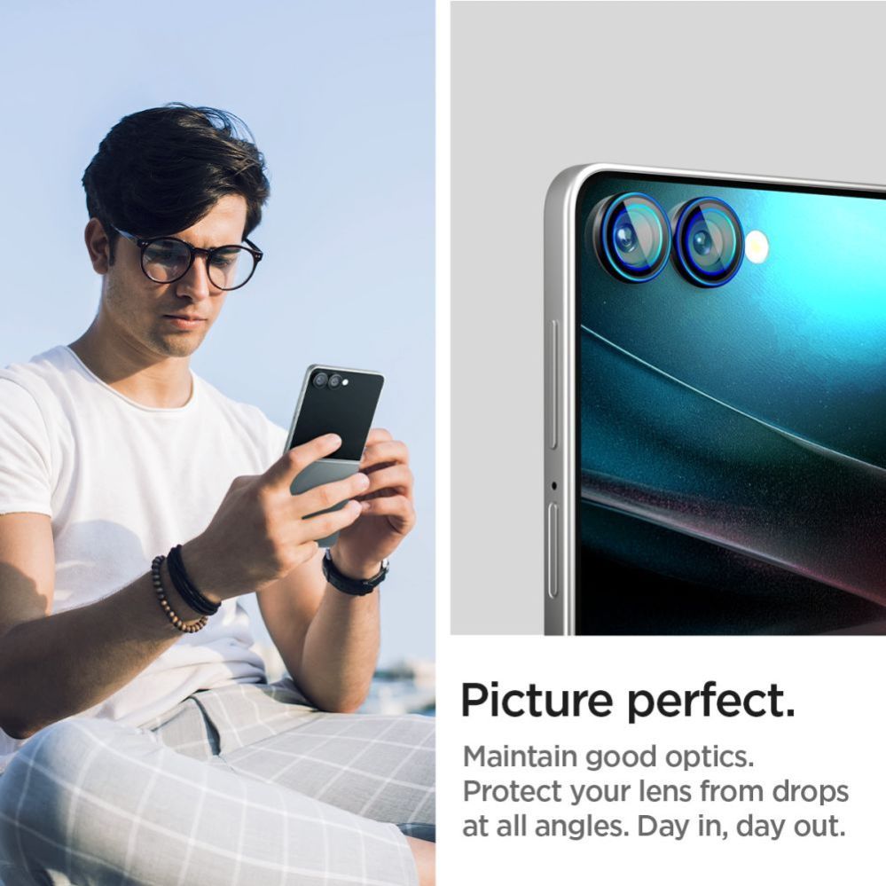 Citas preces Spigen Spigen Optik Pro HD Glas.TR EZ Fit 2-pack Camera Protector for Samsung Galaxy Z Flip 7 - Black