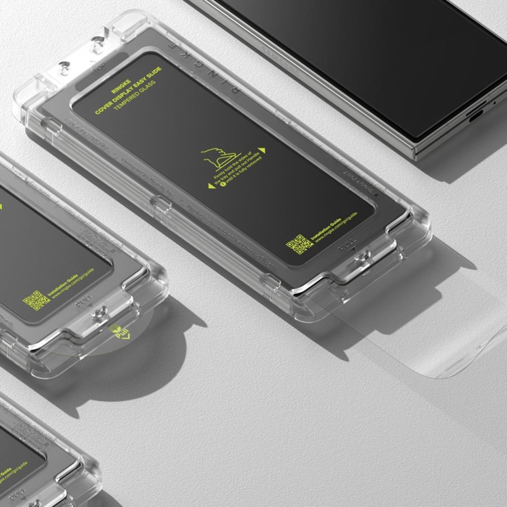 Citas preces Ringke Ringke Cover Display Easy Slide Tempered Glass 2-pack for Samsung Galaxy Z Fold 7 - Transparent